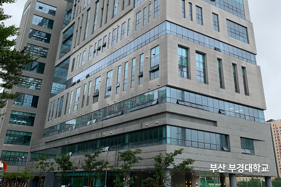 부경대학교 건물 창문썬팅 시공 전경